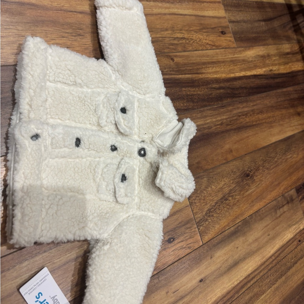 NWT newborn Sherpa coat